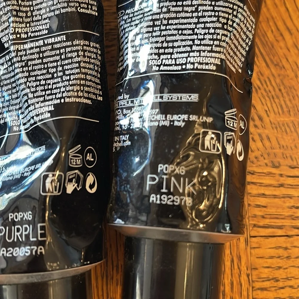 Paul Mitchell POP XG FUN COLORS  HAIR COLOR 6 used tubes all colors